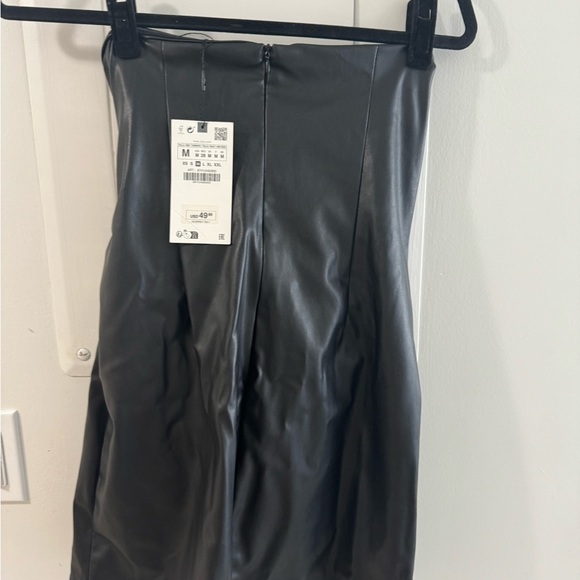 Zara leather strapless dress - Picture 2 of 4